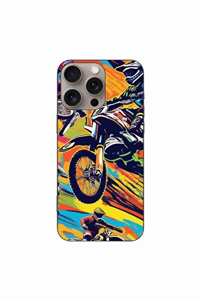 OEM Husa compatibila cu Apple iPhone 16 Pro Max Silicon Gel Tpu Model Motocro...