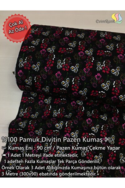 Renk Tekstil Yeni Divitin Pazen Metrelik Kumaş - Elbise - Hobi Tasarım - %100...
