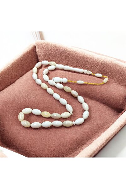 İnan Tesbih Natural Color Camel Bone Magnificent Polished Barley Cut Prayer B...