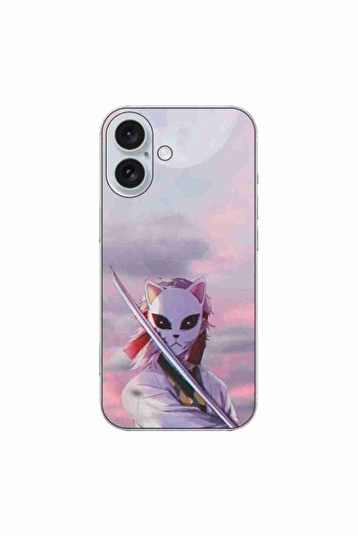 OEM Husa compatibila cu Apple iPhone 16 Silicon Gel Tpu Model Demon Slayer Sa...