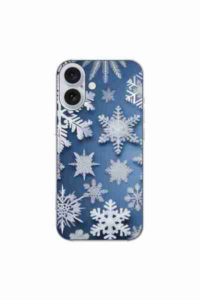 OEM Husa compatibila cu Apple iPhone 16 Silicon Gel Tpu Model Fulgi de Zapada