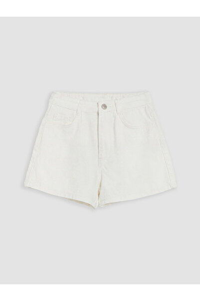 LC Waikiki Nevavm Girls' Stoned Jean Shorts with a Difference