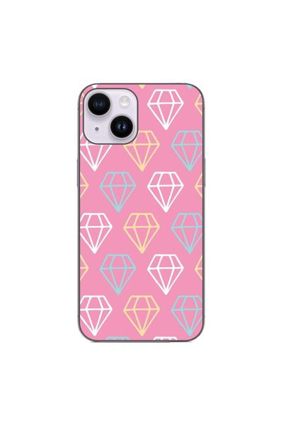 OEM Husa compatibila cu Apple iPhone 14 Silicon Gel Tpu Model Diamond Pattern...