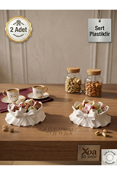 XOA Collection Majesty | Estetik Fiyonk Detaylı Lokumluk - Kahve Yanı Sunumlu...