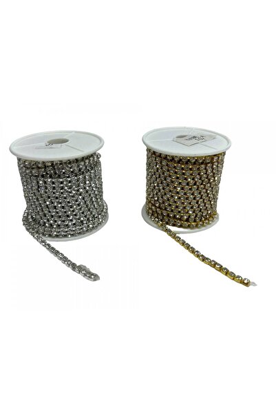 OEM Transparent Rhinestone String 4mm/ 9 M Gold