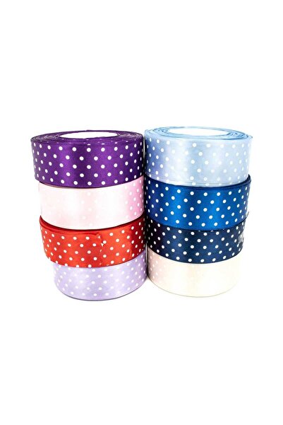 OEM Satin Ribbon Polka Dots 4 Cm Purple