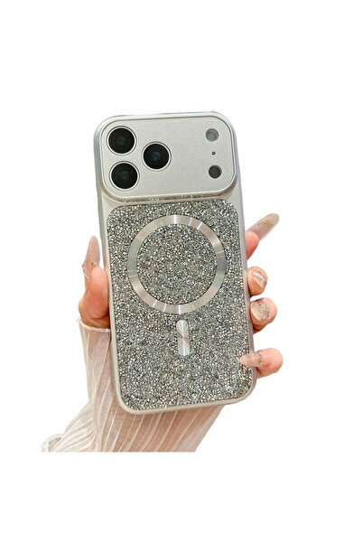 Generic MagSafe Case | Silver | PC | Glitter Sparkle | Matte Finish | Cover f...