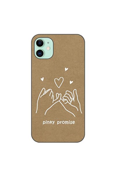 OEM Калъф, съвместим с Apple iPhone 11, силиконов гел TPU, модел BFF Pinky Pr...