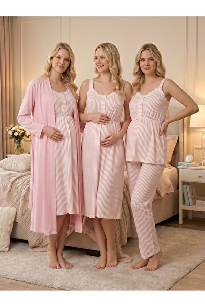 Lohussa Noul sezon, cu bretele roz cu dungi, design special, 100% bumbac, cu ...