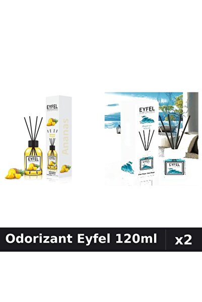 Eyfel Set 2 Odorizante Camera Betisoare 120ml - Ananas, Ocean - Parfum
