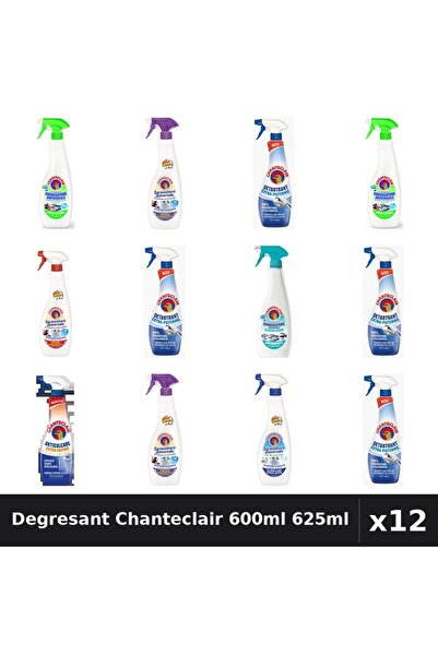 Chanteclair Set 12 Degresant Universal 600-625ml - 8 Arome Asortate Curatenie...