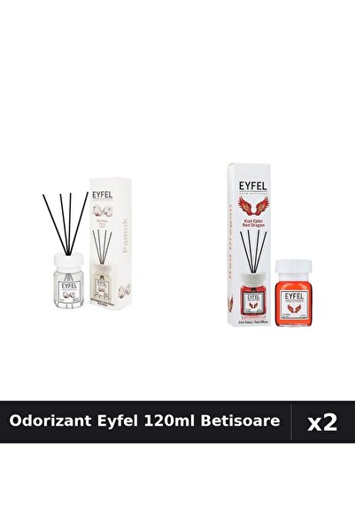 Eyfel Set 2 Odorizant Camera Betisoare 120ml - Bumbac, Red Dragon - Parfum In...