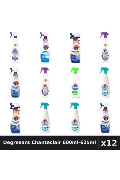 Chanteclair Set 12 Degresant Universal 600ml-625ml - 8 Arome, Bicarbonat, Lam...