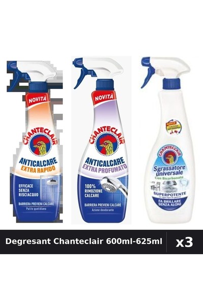 Chanteclair Set 3 Degresant Universal 600ml-625ml - Bicarbonat, Rapid, Parfumat