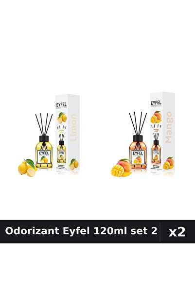Eyfel Set 2 Odorizant Camera Betisoare 120ml - Lămâie, Mango - Parfum