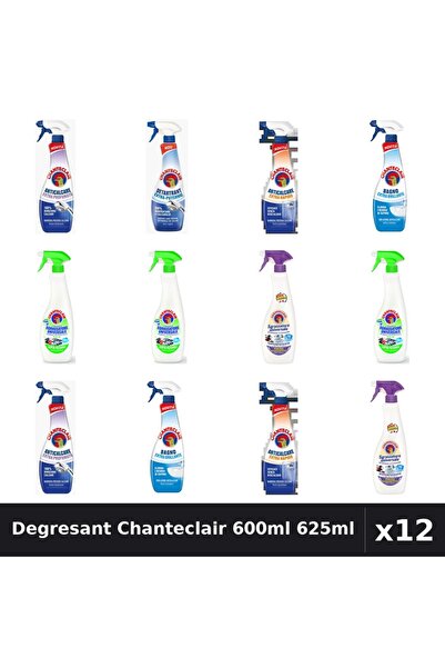 Chanteclair Set 12 Degresant Universal 600ml 625ml - Lămâie, Mosc, Anticalcar...