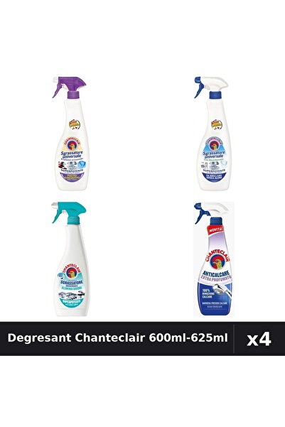 Chanteclair Set 4 Degresant Universal 600ml-625ml - Mosc, Bicarbonat, Anticalcar
