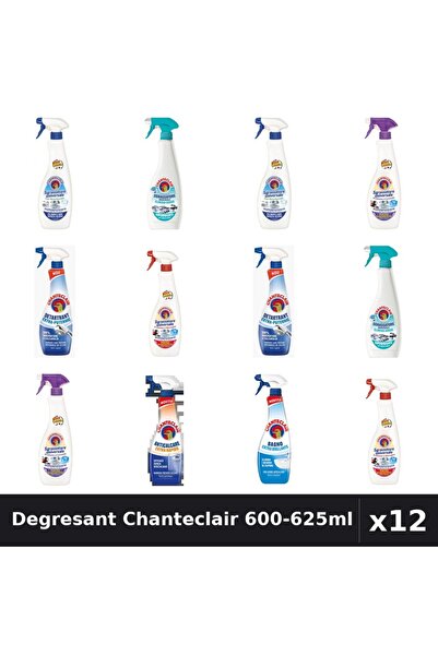 Chanteclair Set 12 Degresant Universal 600-625ml - 8 Arome Asortate Curatenie