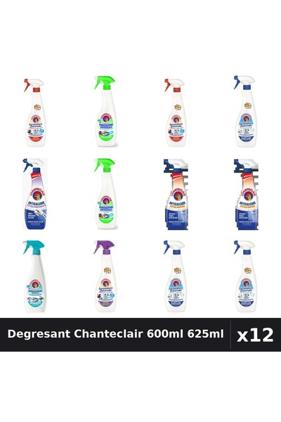 Chanteclair Set 12 Degresant Universal 600ml 625ml - 7 Arome Asortate Curatenie