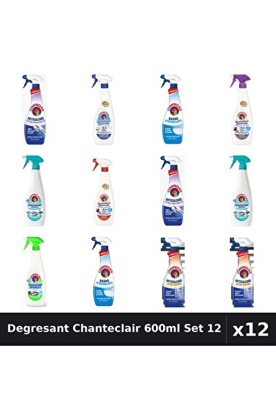Chanteclair Set 12 Degresant Universal 600ml - 8 Arome Asortate, Anticalcar, ...