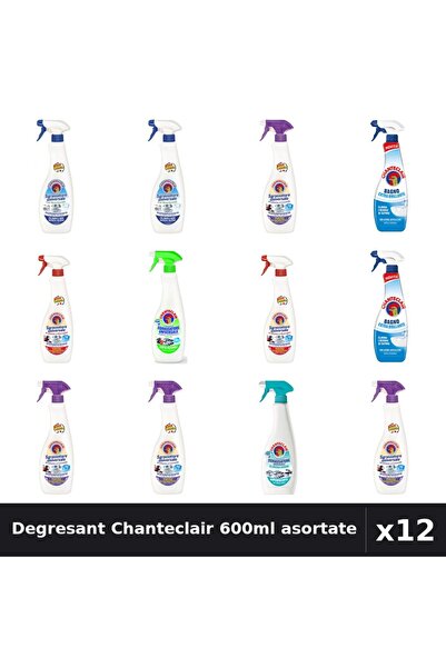 Chanteclair Set 12 Degresant Universal 600ml - 7 Arome Asortate - Curatenie Casa