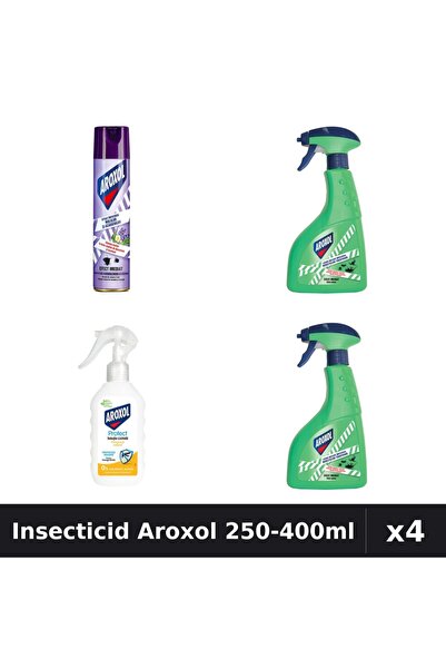 Aroxol Pachet 4 Spray Insecticid 250-400ml + Loțiune Repelent - Anti Gandaci ...