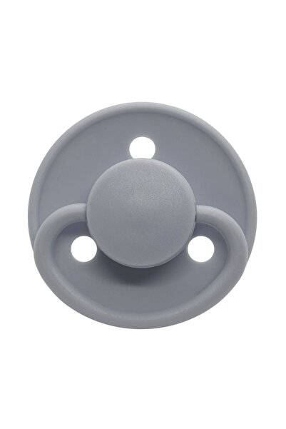 Mininor - Round Pacifier Latex - 0M+ - 2pcs - Grey Seal