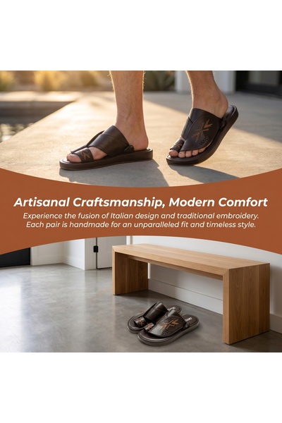 Saudi Step Arab Sandals for Men Handmade Men's Sandals with Foam Rubber Sole ...