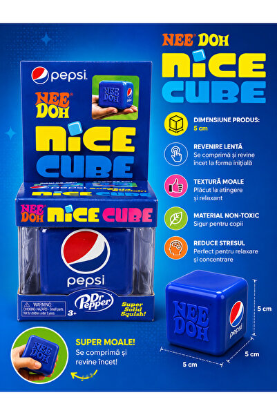 Needoh Cub Pepsi Drăguț – Cub Squishy Antistres 5 cm, cu revenire lentă