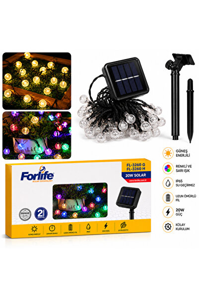 Yapısan Solar LED Top Ampul Bahçe Aydınlatması 20W IP65 Su Geçirmez Güneş Ene...