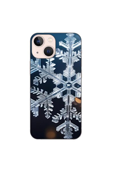 OEM Husa compatibila cu Apple iPhone 13 Mini Silicon Gel Tpu Model Big Snowflake