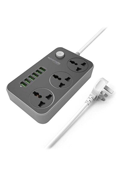 Arabest Power Strip,Universal 3-Outlet,6 USB Charging Ports,2500W Surge Prote...