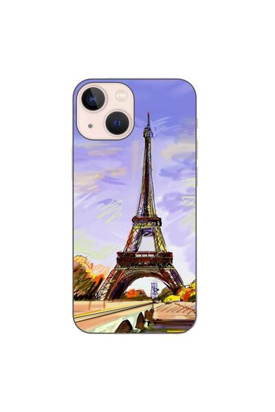 OEM Husa compatibila cu Apple iPhone 13 Mini Silicon Gel Tpu Model Desen Turn...