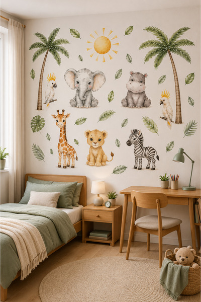 kutuTR 50x100 cm Kendinden Yapışkanlı Duvar Stickerı – Çocuk Odası, Bebek Oda...