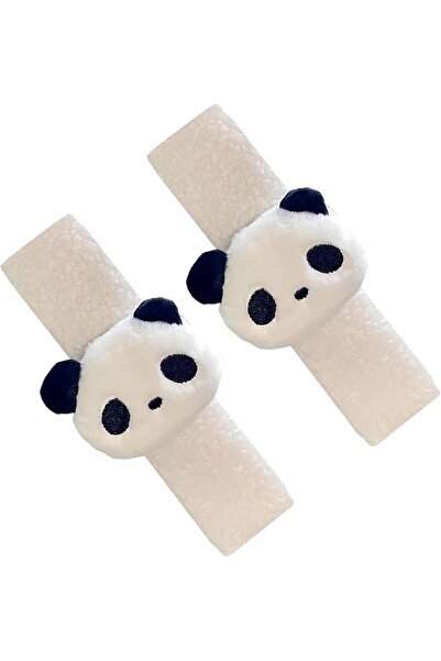 Arabest 2-Piece Seatbelt Protective Pad,Cute Cartoon Panda Plush Cover,Soft,R...