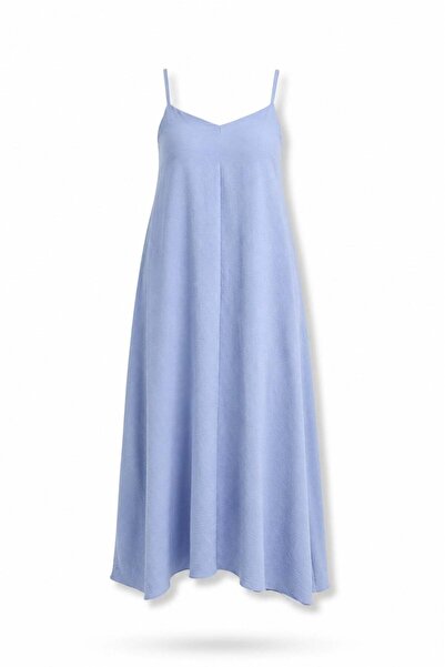 5in1Canpolat Baby Blue Strappy Flowy Dress 2975