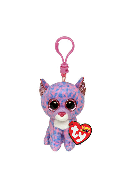 TY Beanie Boos Cassidy Χνουδωτό Μπρελόκ Γατούλα Λεβάντα 8.5εκ