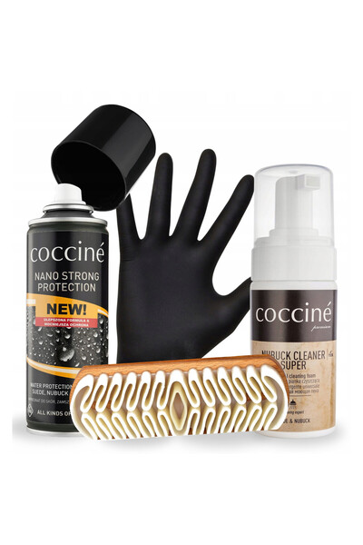 Coccine Kit de curatare a incaltamintei, Coccine, 4 in 1, 100 ml, spuma de cu...