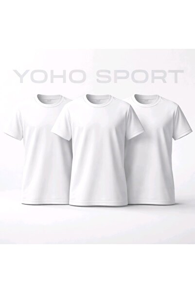 YOHO SPORT Unisex osnovni kroj 100% pamuk, mekana teksturirana bela majica sa...