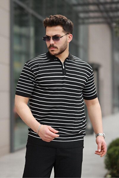 HA-KA GİYİM Men's Polyamide Knitted Polo Collar Zippered Regular Comfortable ...