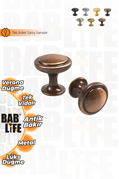 bablife Verona dugme, antikni bakar, prečnik 25 mm, metalne luksuzne ručke za...