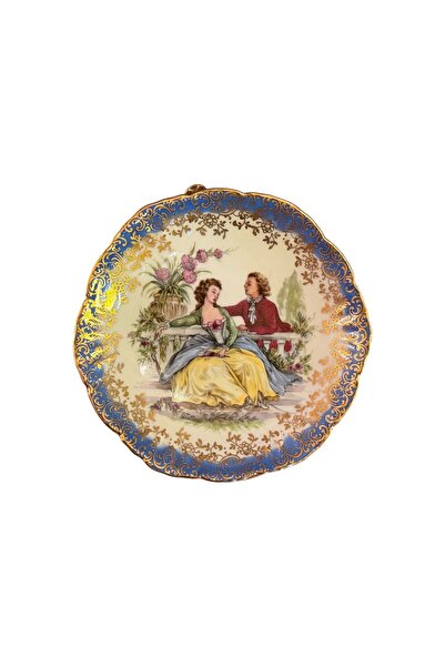 Fransız Limoges Limoges Porcelain Wall Plate 11 cm Diameter