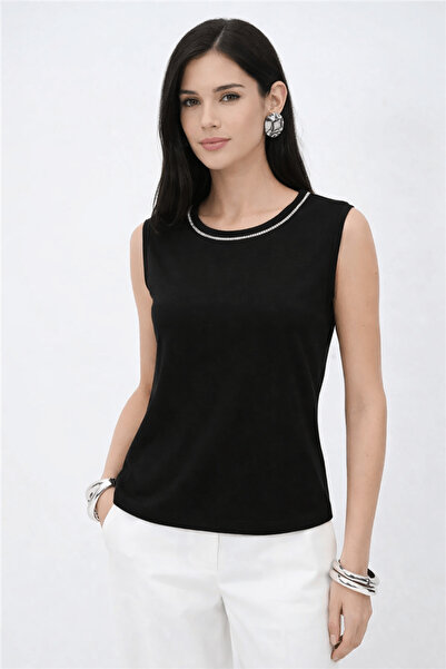 Fashion Friends 26Y0140K1 Women's Stone Detailed Athlete Top