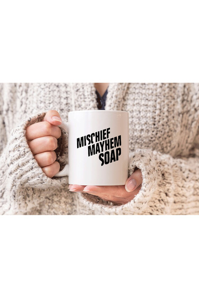 cesita Fight Club Printed White Porcelain Mug