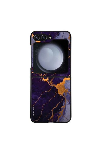 Sonique Θήκη Marble Series για Samsung Galaxy Z Flip 5 Μωβ