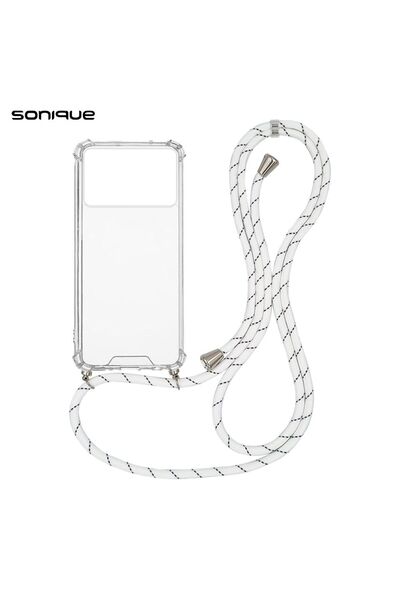 Sonique Θήκη Σιλικόνης με Κορδόνι Armor Clear Xiaomi Poco X6 Pro 5G Rainbow Λ...