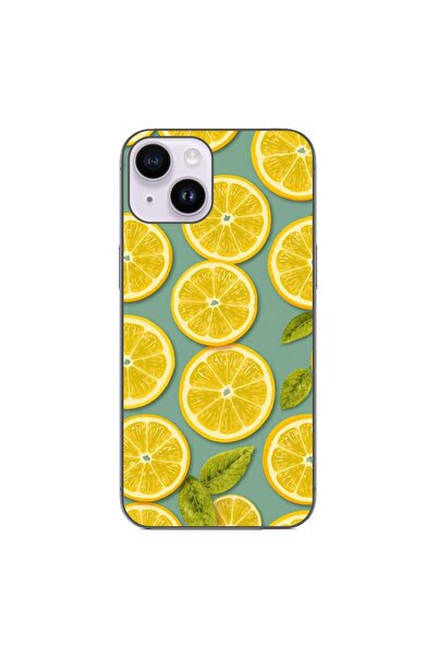 OEM Husa compatibila cu Apple iPhone 14 Silicon Gel Tpu Model Summer Lemon Sl...