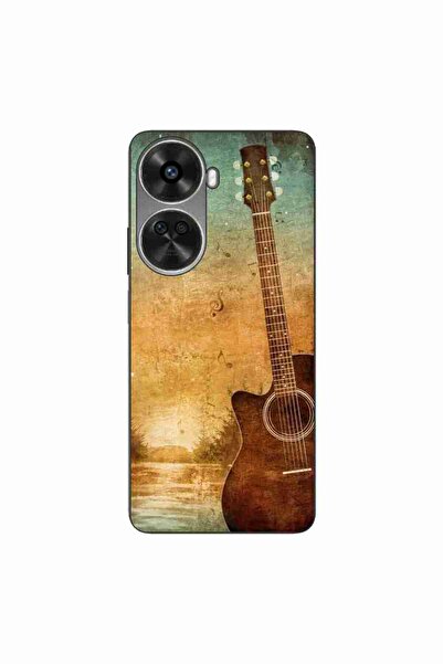 OEM Калъф, съвместим с Huawei Nova 12 SE, силиконов гел TPU, с винтидж китаре...
