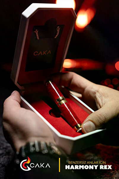 caka lighter Rex Harmony Kırmızı Benzinli Çakmak - CKL-077