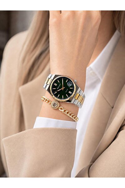 Ferrucci Women's Wristwatch+Bracelet Special Series Steel Band Blackening Col...